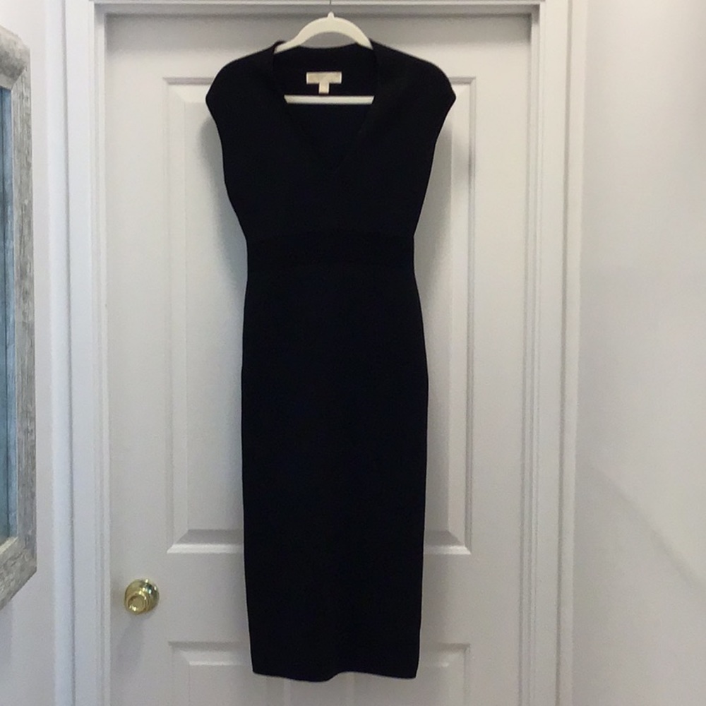 Michael Kors  bodycon midi dress in black